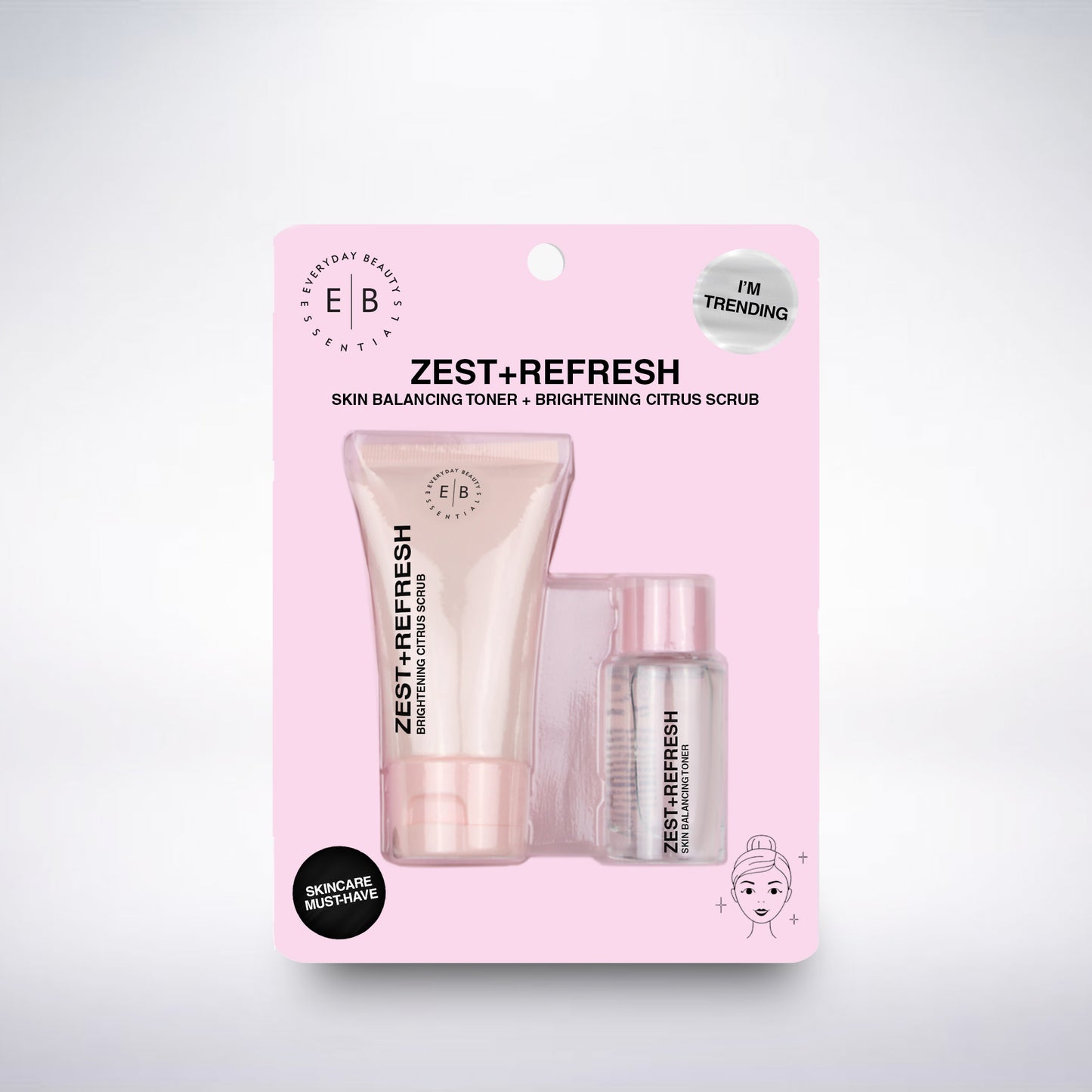 ZEST + REFRESH – SKIN BALANCING TONER & BRIGHTENING CITRUS SCRUB